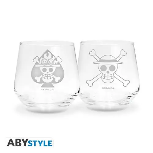 ONE PIECE - SET 2 BICCHIERI 300ML LUFFY & ACE
