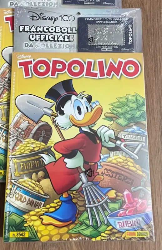 TOPOLINO 3542 CON FRANCOBOLLO STEAMBOAT WILLIE LIMITED EDITION
