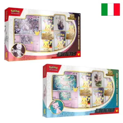 POKEMON - 30° ANNIVERSARIO - COLLEZIONE CON STATUINA MEW & MEWTWO (IT)